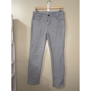 Style & Co Petite Tummy Control Skinny Leg Gray Pants Womens 10P Stretch Jeans